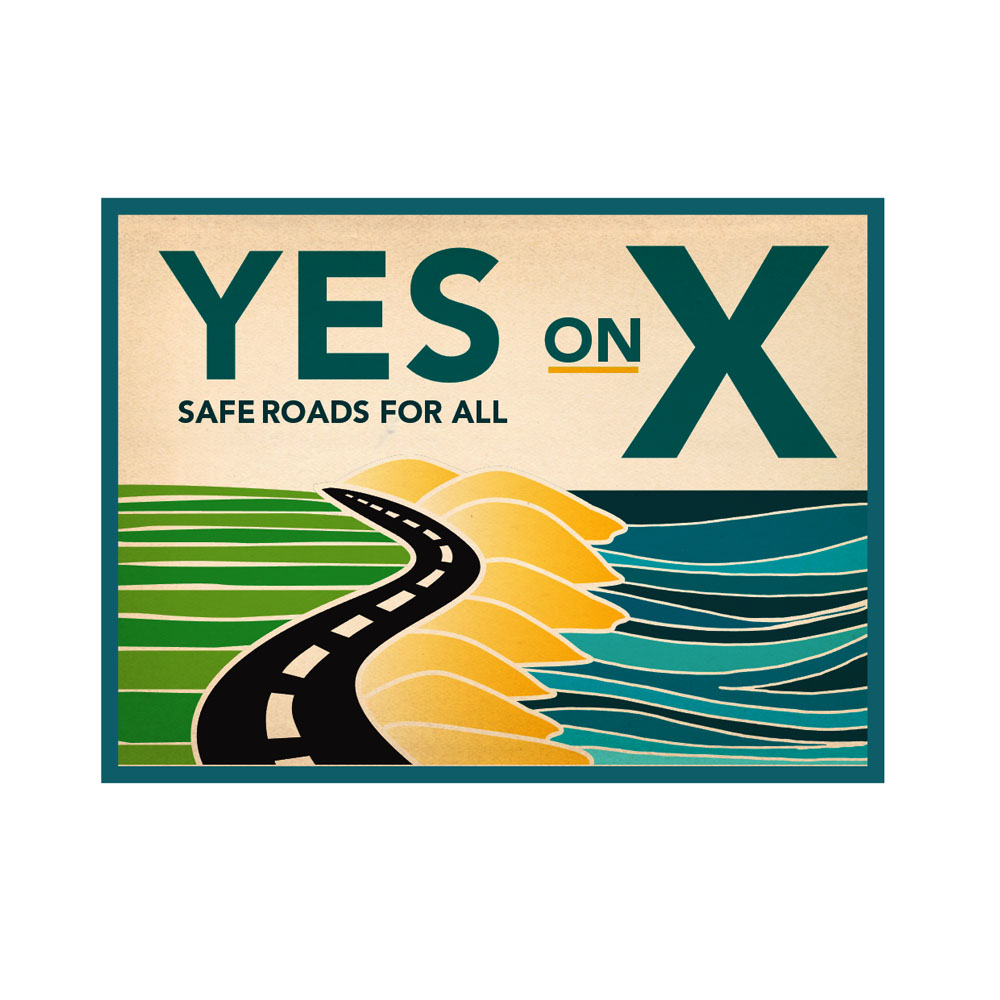 road campaign logo yes on X